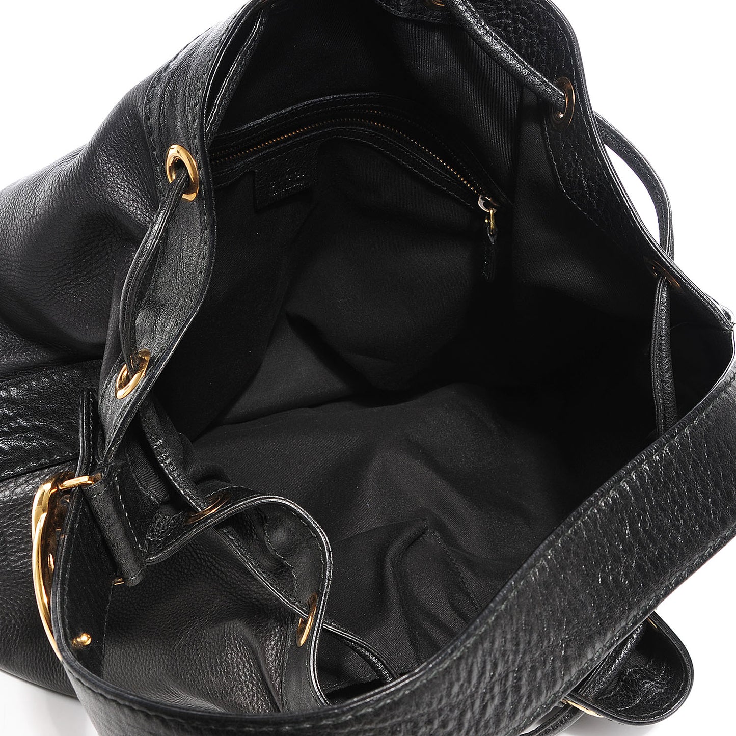 Pebbled Calfskin Medium Interlocking Icon Shoulder Bag Black