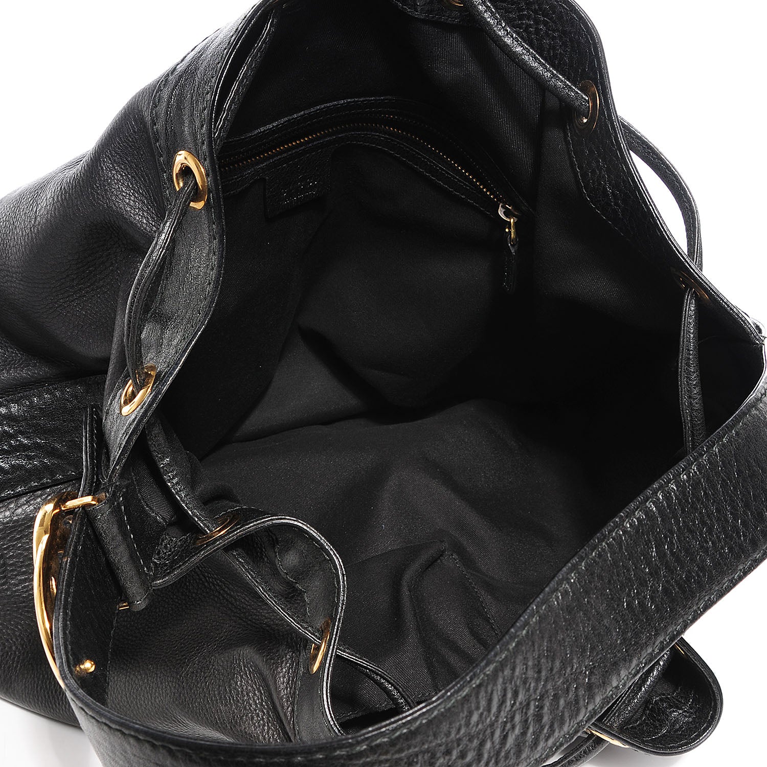 Gucci Pebbled Calfskin Medium Interlocking Icon Shoulder Bag Black 5 of 7