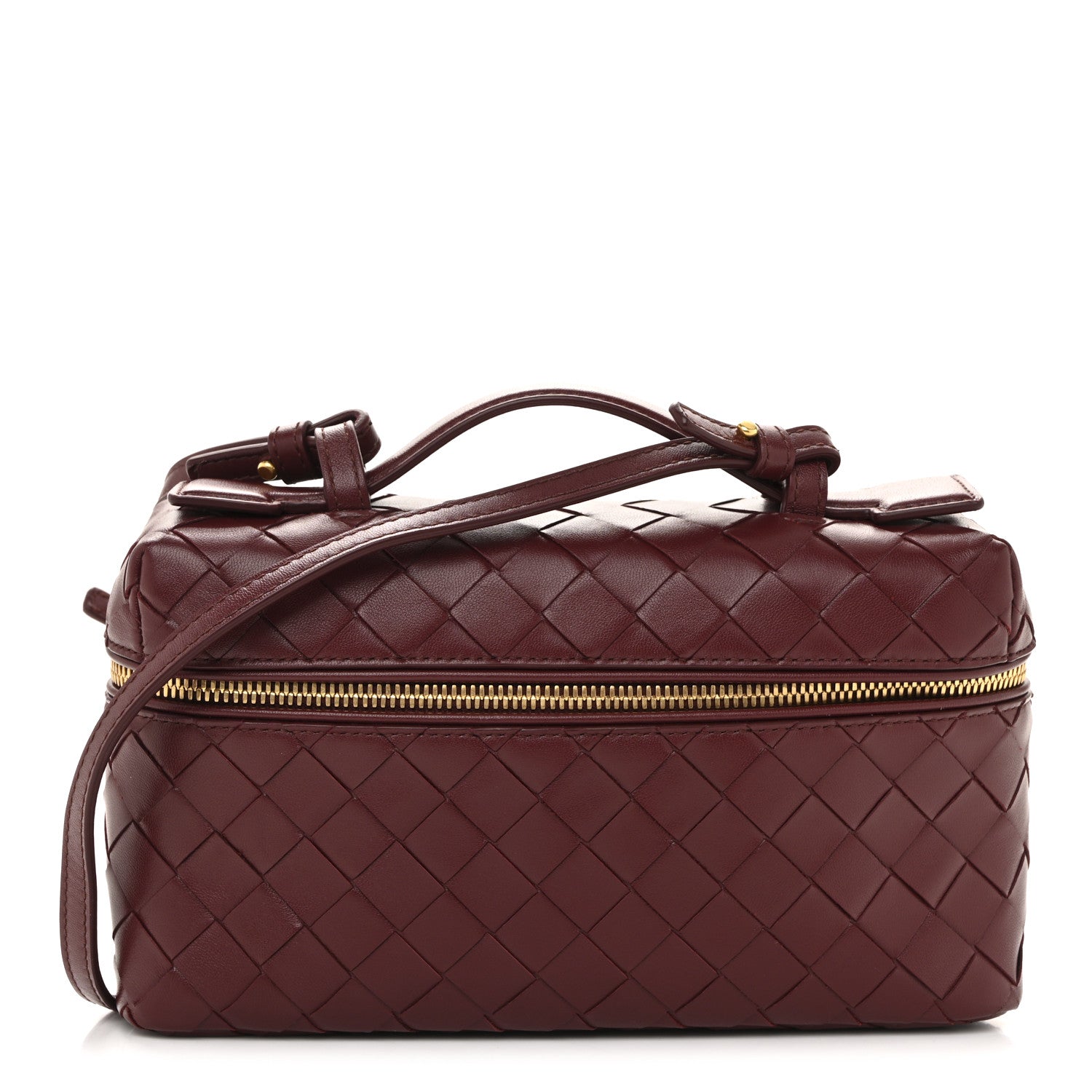 Bottega Veneta Nappa Intrecciato Bang Bang Vanity Case Cherry 1 of 12