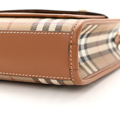 Burberry Smooth Calfskin Check Mini Pocket Bag Briar Brown 9 of 9