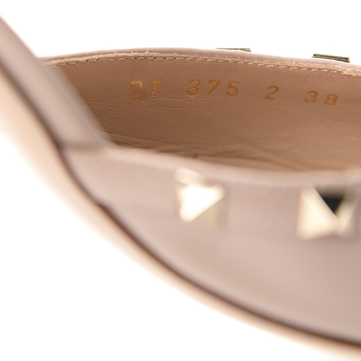 Valentino Garavani Calfskin Nappa Rockstud Ankle Strap 65mm Pumps 38 Poudre 9 of 10