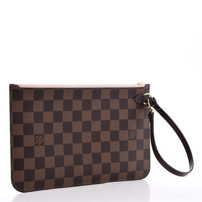 Louis Vuitton Damier Ebene Neverfull MM GM Pochette Rose Ballerine 3 of 8