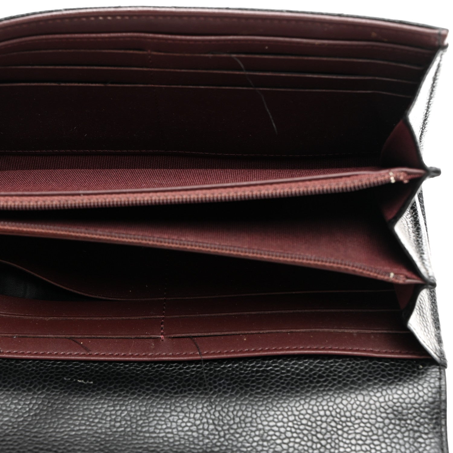 Chanel Caviar Quilted Long Flap Wallet Black 5 of 9