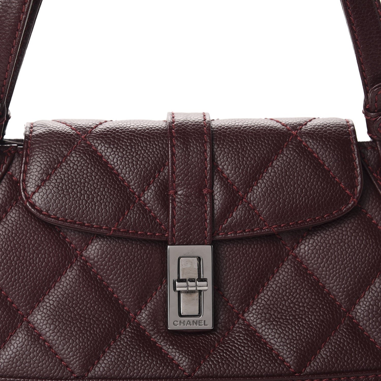Chanel Caviar Quilted Small Mademoiselle Flap Bag Burgundy 10 of 10