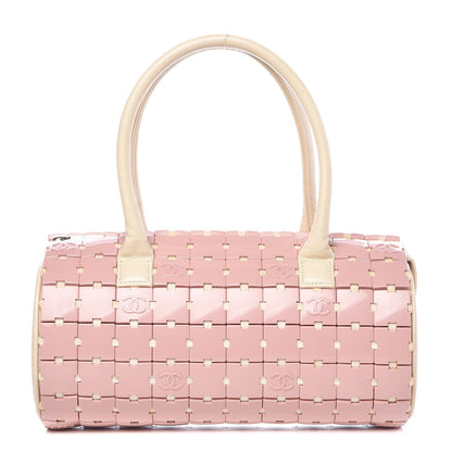 Chanel Lambskin Resin Tile Bowler Pink 1 of 16