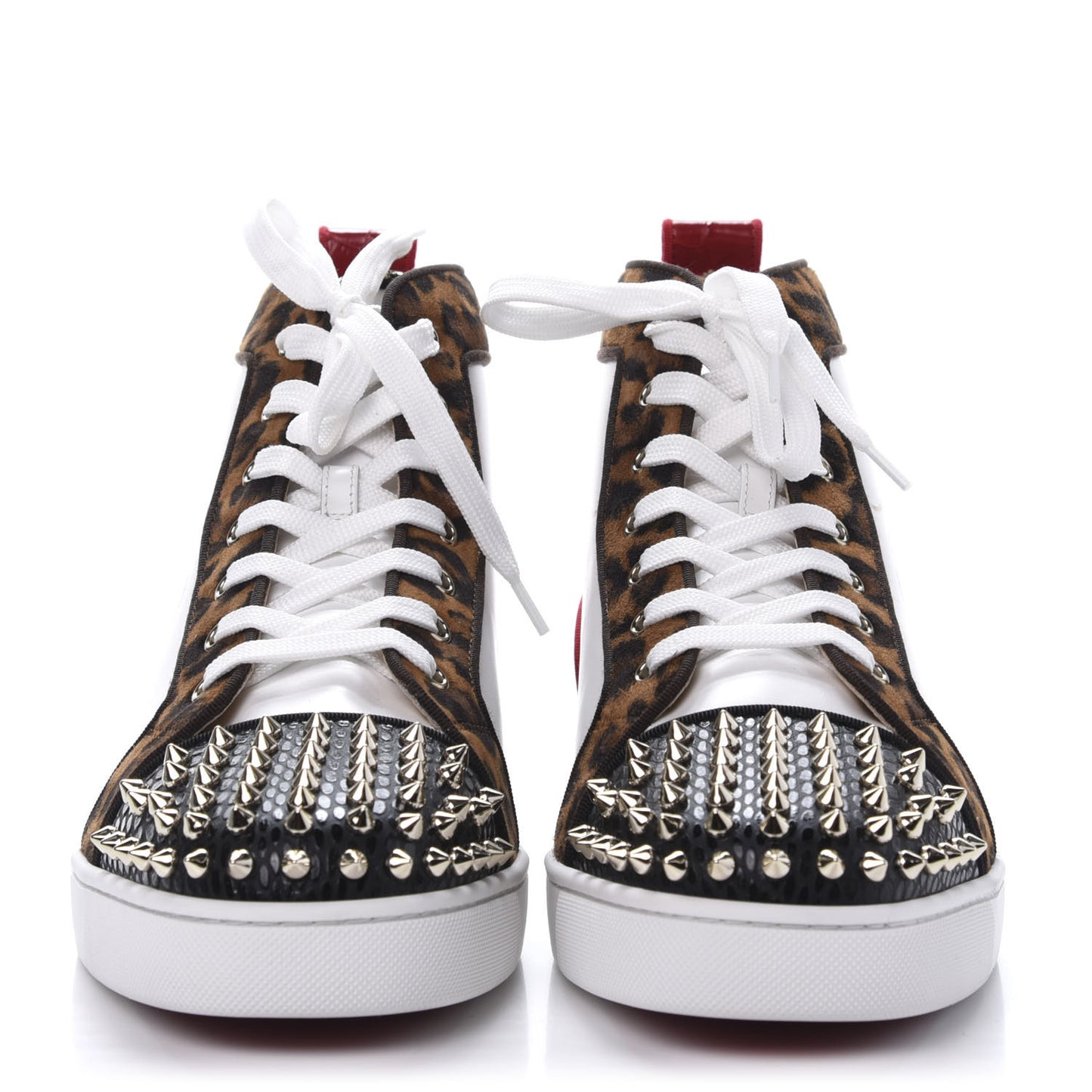 Calfskin Lou Spikes Paris Loubi Flat Sneakers 44.5