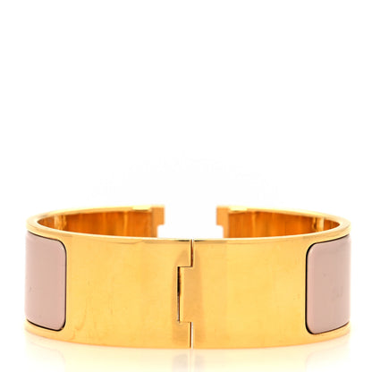 Hermes Enamel Wide Clic Clac H Bracelet PM Rose Poudre 3 of 5