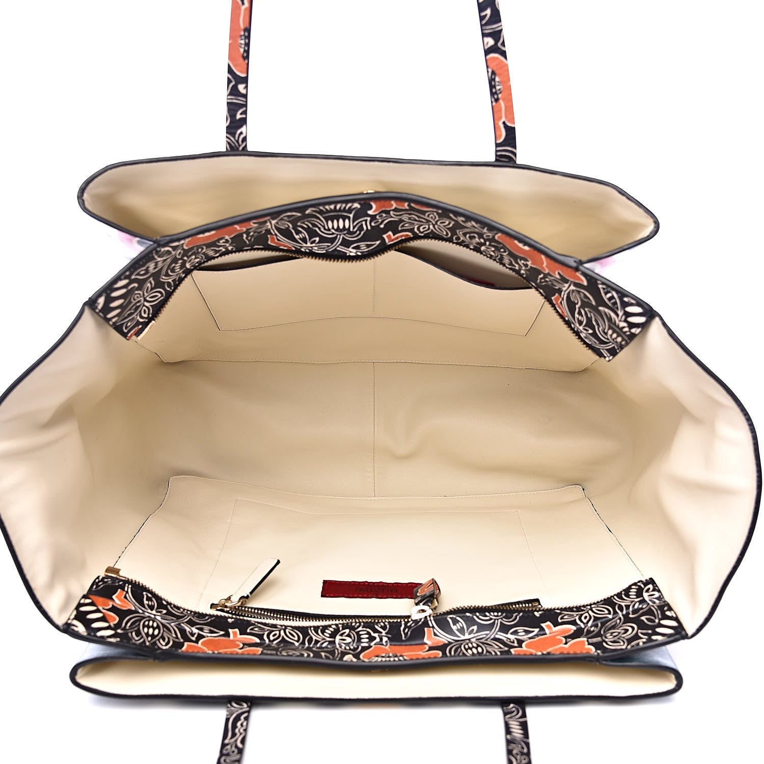 Valentino Garavani Vitello Mime Covered Tote Green Raspberry 5 of 13