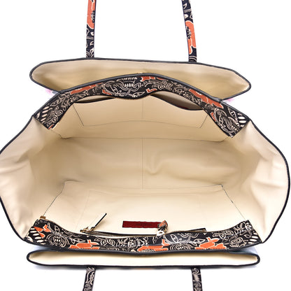 Valentino Garavani Vitello Mime Covered Tote Green Raspberry 5 of 13