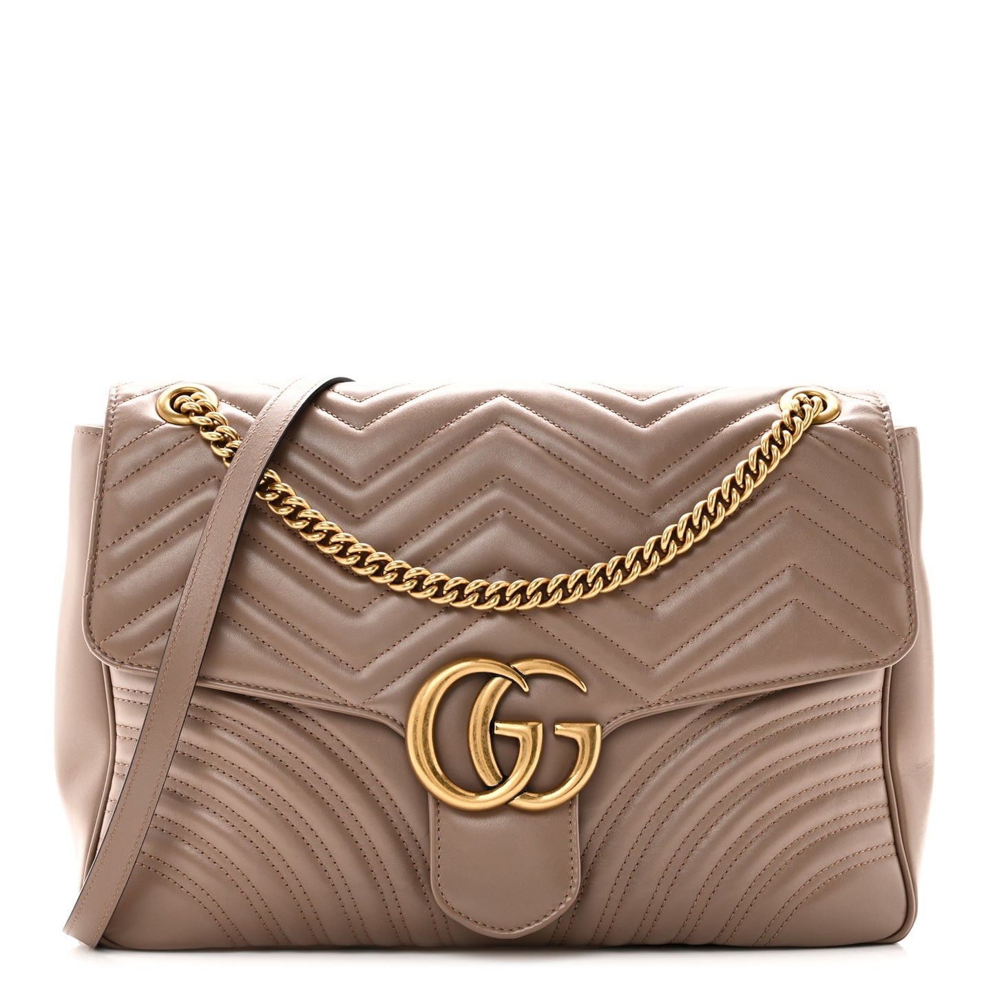 Calfskin Matelasse Large GG Marmont Shoulder Bag Porcelain Rose