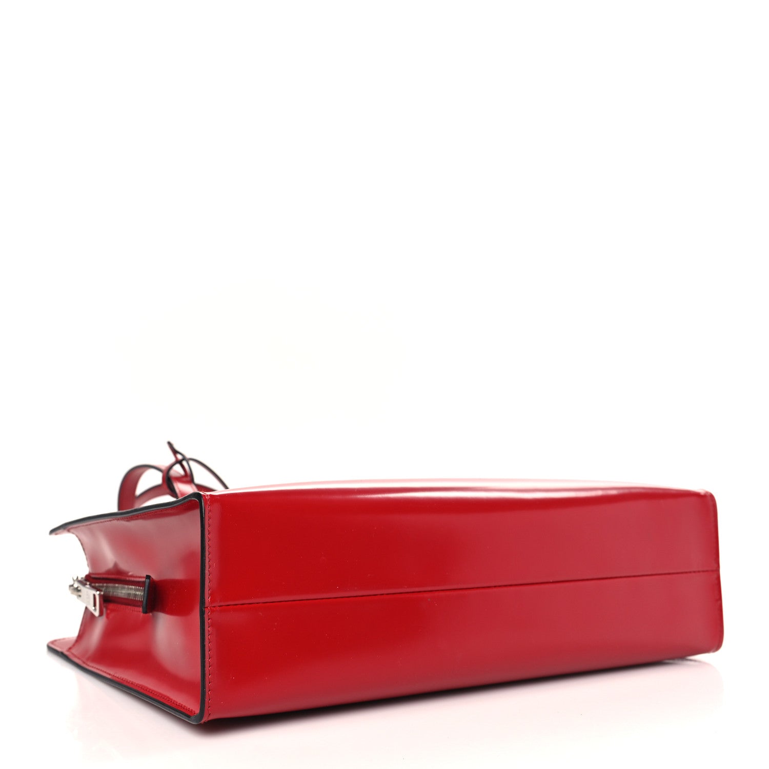 Prada Spazzolato Medium Re-Edition 1995 Double Handle Handbag Scarlatto 3 of 7