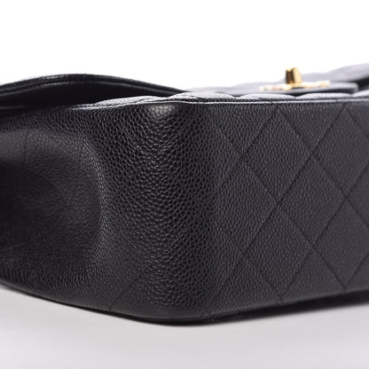 Chanel Caviar Quilted Jumbo Double Flap Black 10 of 12