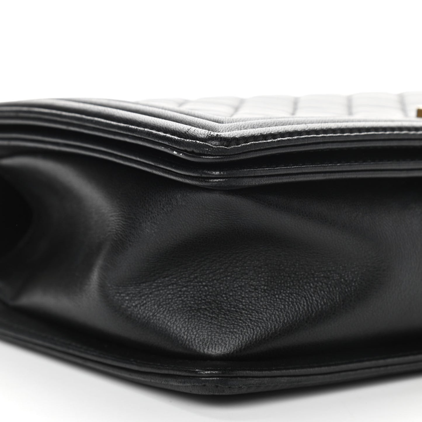 Lambskin Quilted New Medium Boy Flap Black