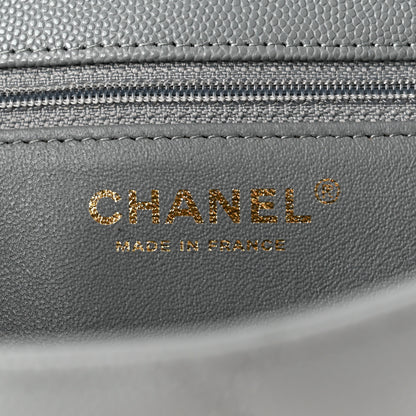 Chanel Caviar Quilted Flap Clutch Grey 6 of 7