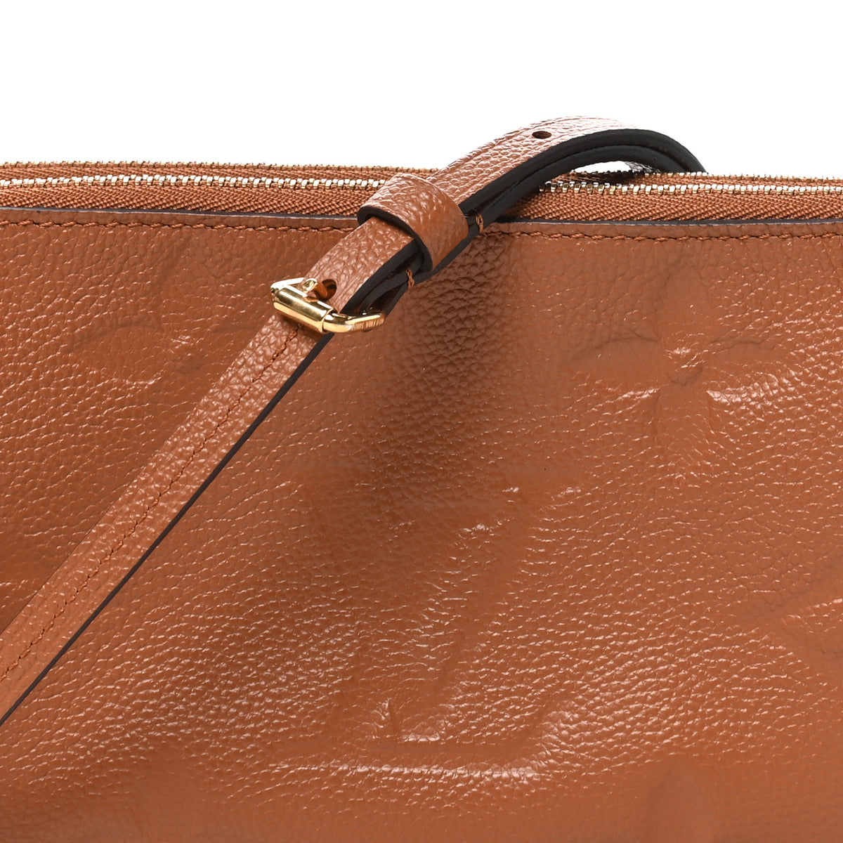 Louis Vuitton Empreinte Monogram Giant Double Zip Pochette Caramel 8 of 11