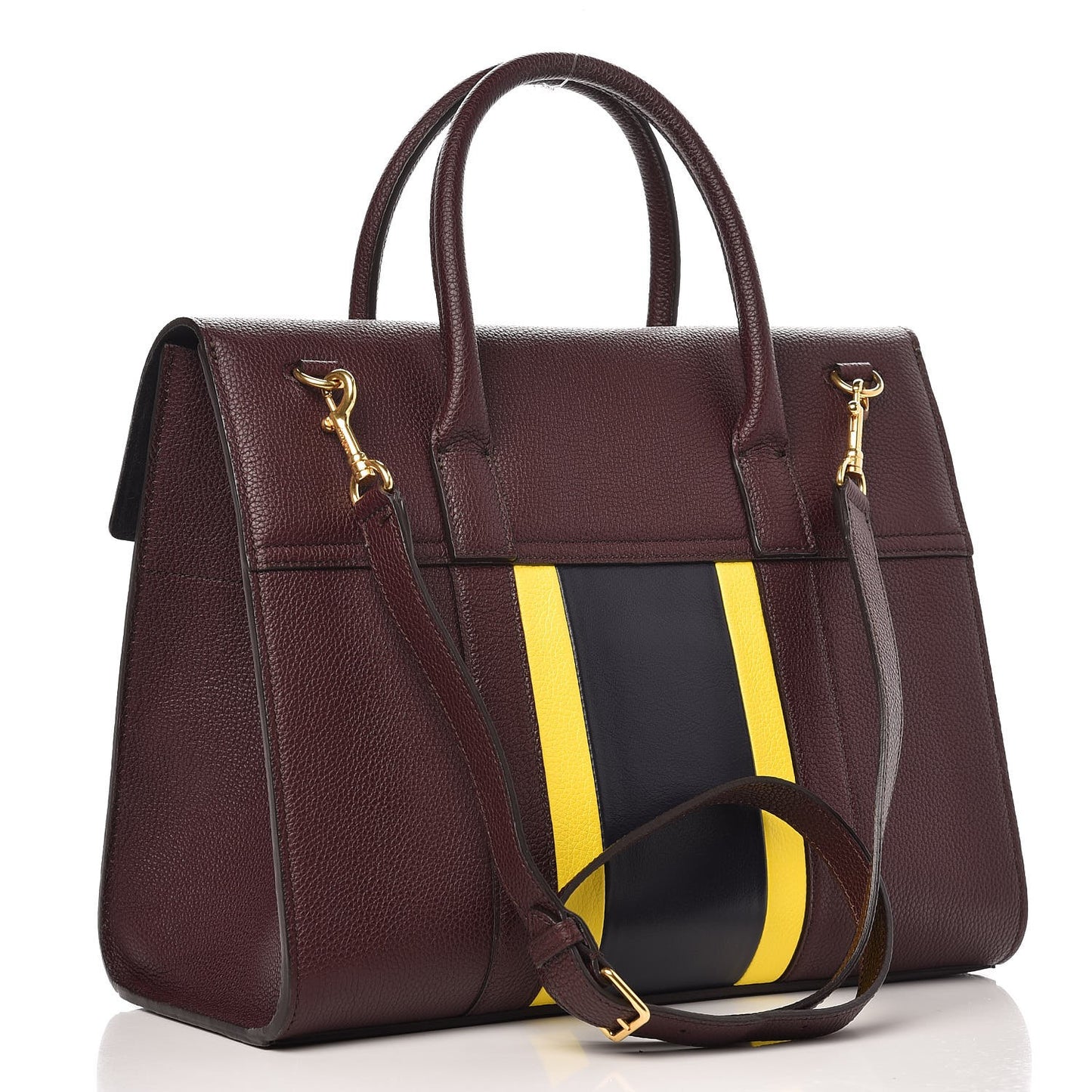 Natural Grain Calfskin College Stripe New Bayswater Oxblood Lemon Midnight