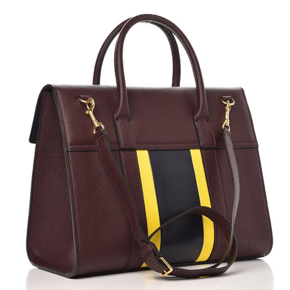 Mulberry Natural Grain Calfskin College Stripe New Bayswater Oxblood Lemon Midnight 3 of 8