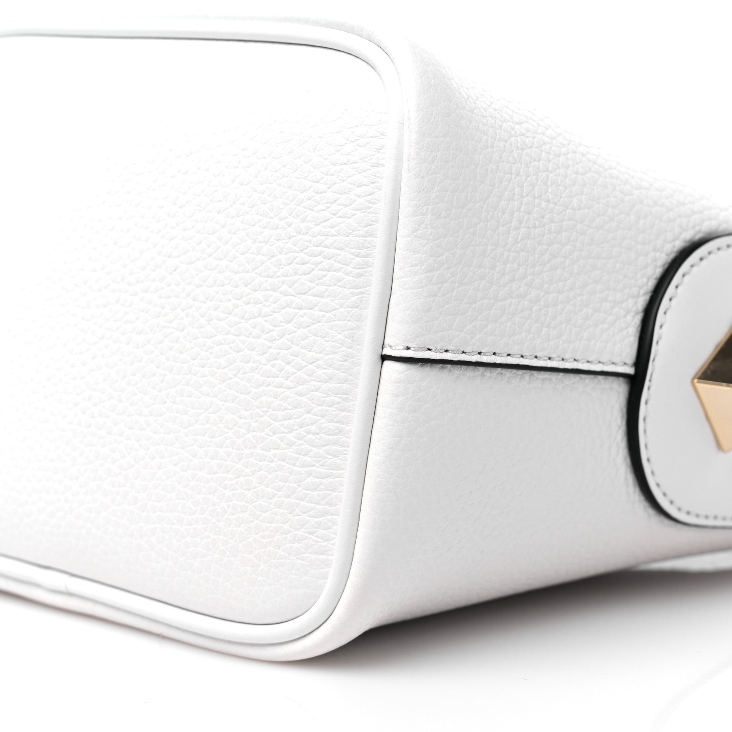 Christian Louboutin Grained Calfskin Mini Carasky Bucket Bag White 9 of 9