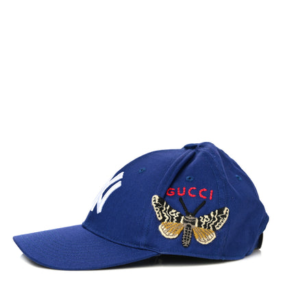 Gucci X MLB Cotton NY Yankees Baseball Hat 57-61 Blue 1 of 8