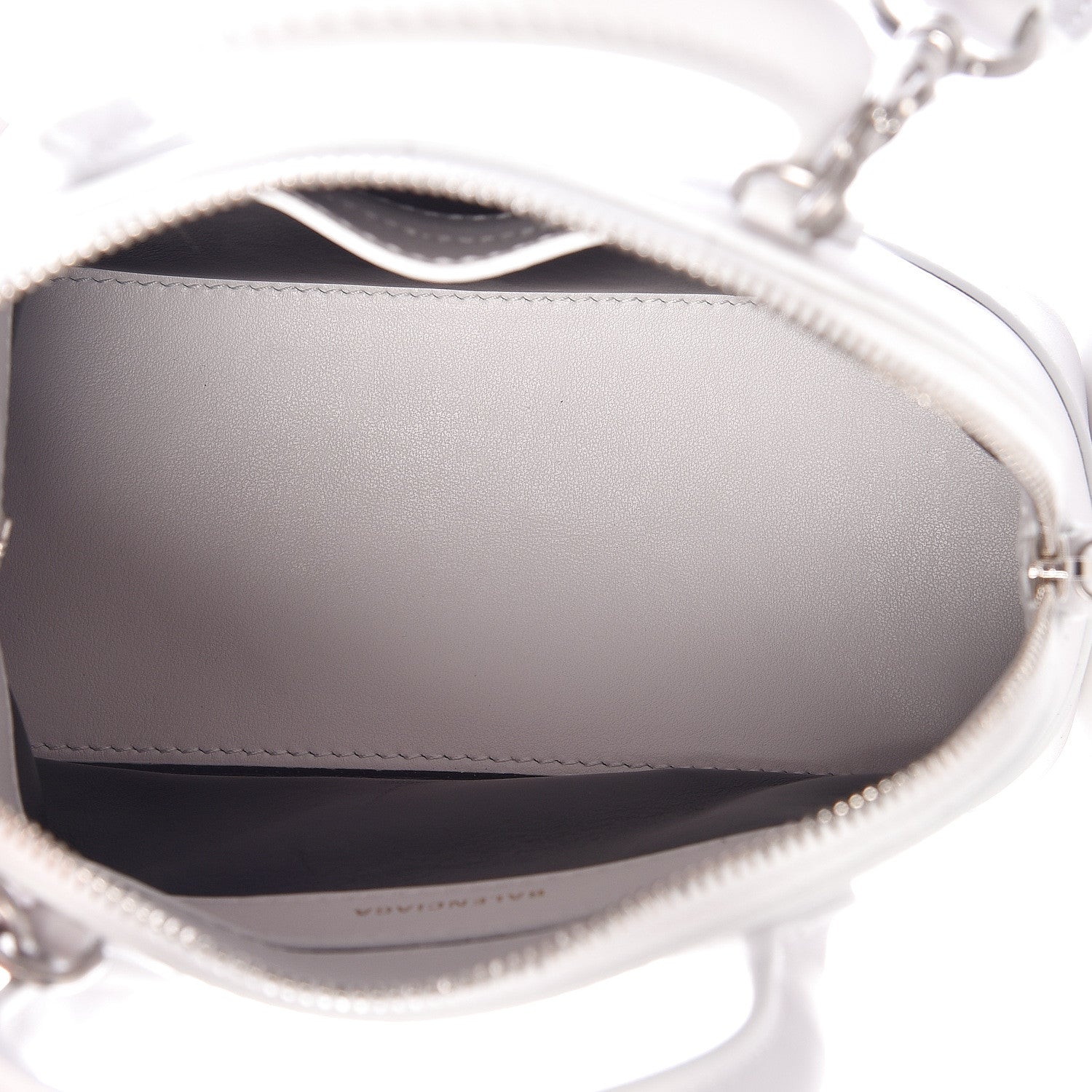 Balenciaga Calfskin Lipstick Logo XXS Ville Top Handle Bag White 5 of 13