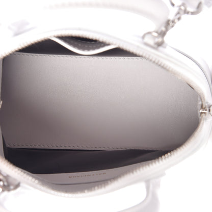 Balenciaga Calfskin Lipstick Logo XXS Ville Top Handle Bag White 5 of 13