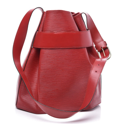 Louis Vuitton Epi Sac D'Epaule Castillan Red 2 of 9