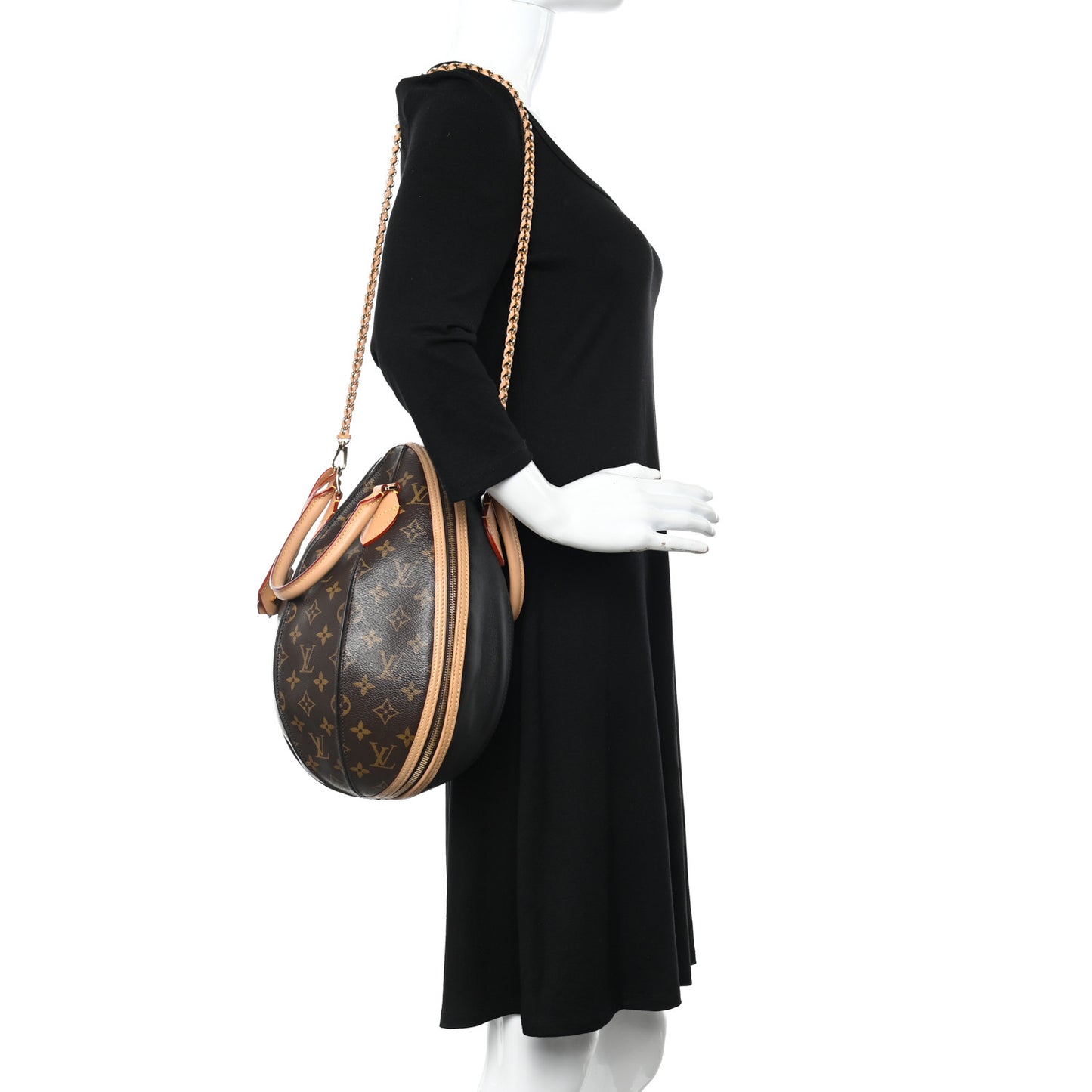 Monogram Braided Egg Bag Black