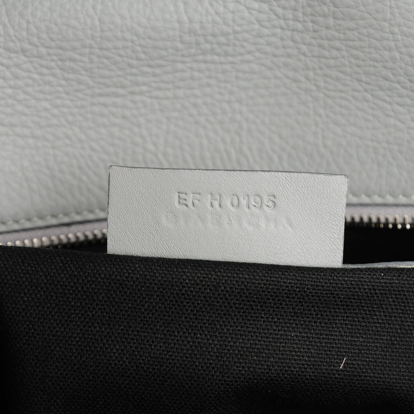 Grained Calfskin Medium Pandora Pure Flap Bag Pearl Grey