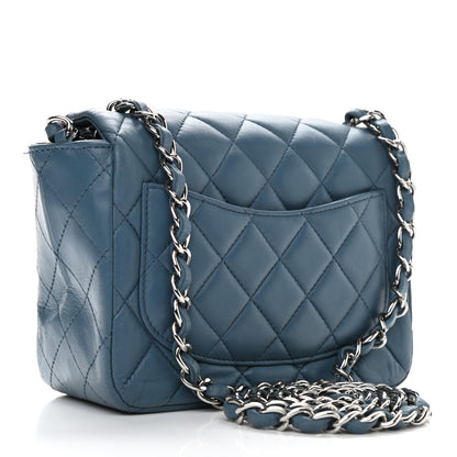 Chanel Lambskin Quilted Mini Square Flap Blue 3 of 11