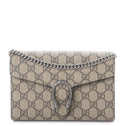 Gucci GG Supreme Monogram Mini Dionysus Chain Wallet Beige Taupe 1 of 10