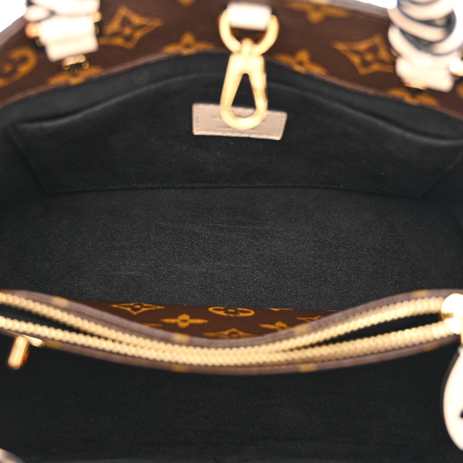 Louis Vuitton Monogram Braided Montaigne BB Creme Beige 6 of 11