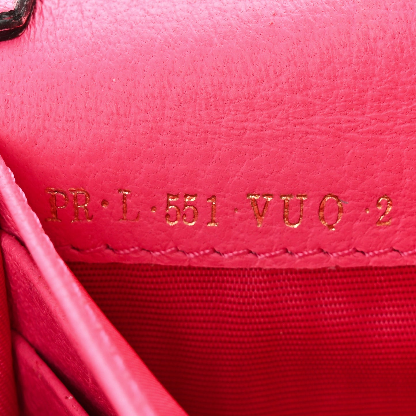 Metallic Pebbled Calfskin Rockstud Flap Wallet On Chain Peony