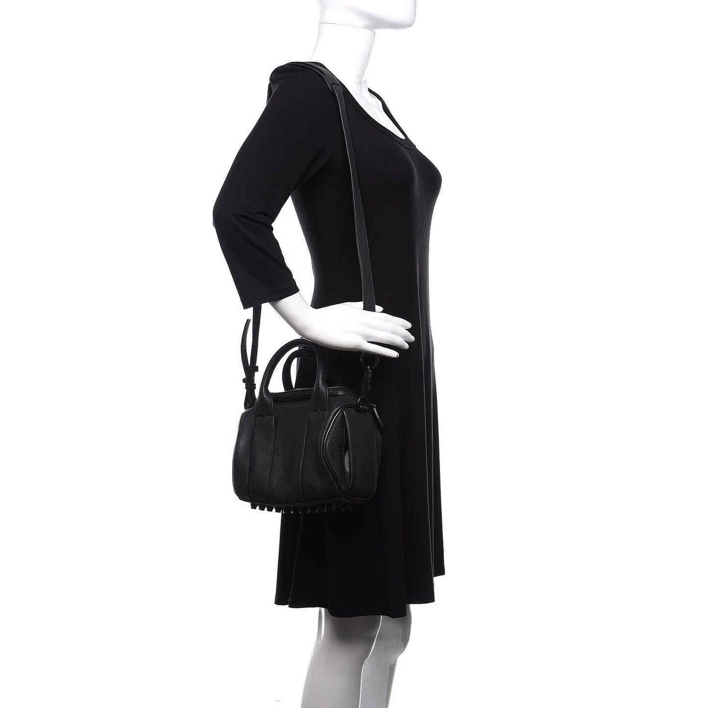 Pebbled Lambskin Rockie Black Matte Black Hardware