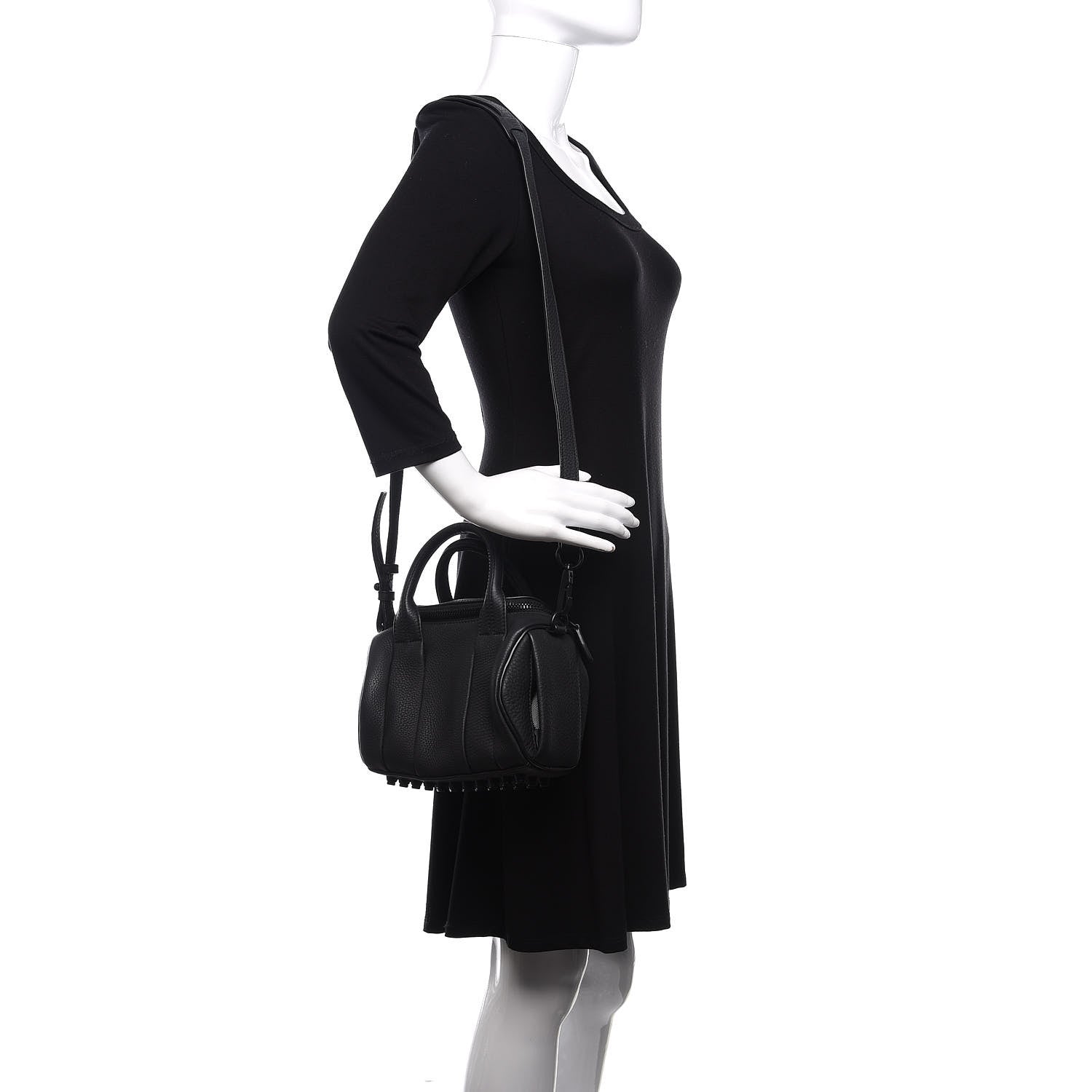 Alexander Wang Pebbled Lambskin Rockie Black Matte Black Hardware 2 of 10