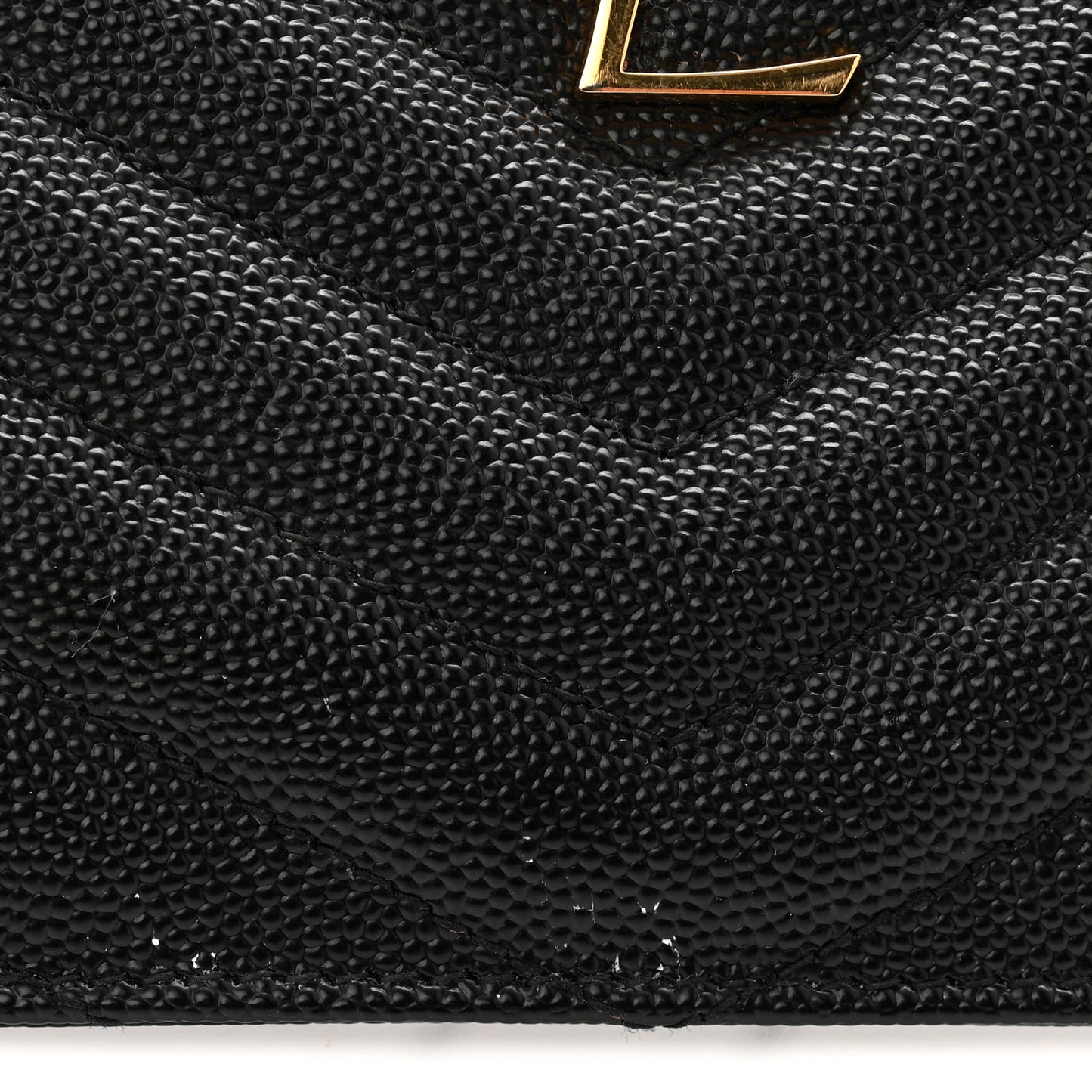 Grain De Poudre Chevron Monogram Large Bill Pouch Black