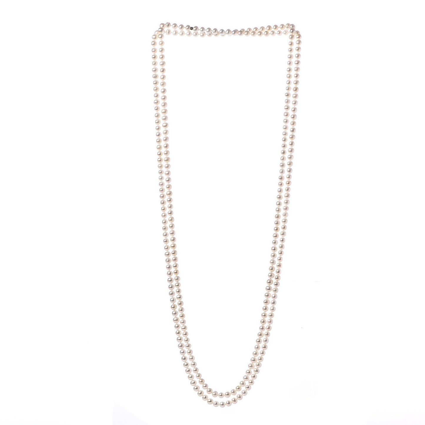 Sterling Silver Pearl 7-7.5mm Ziegfeld Strand Necklace 80"