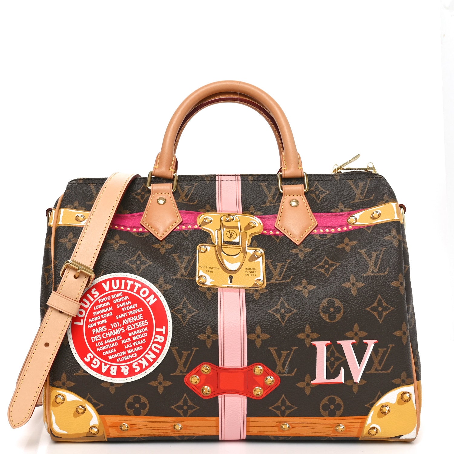 Louis Vuitton Monogram Summer Trunks Speedy Bandouliere 30 1 of 10