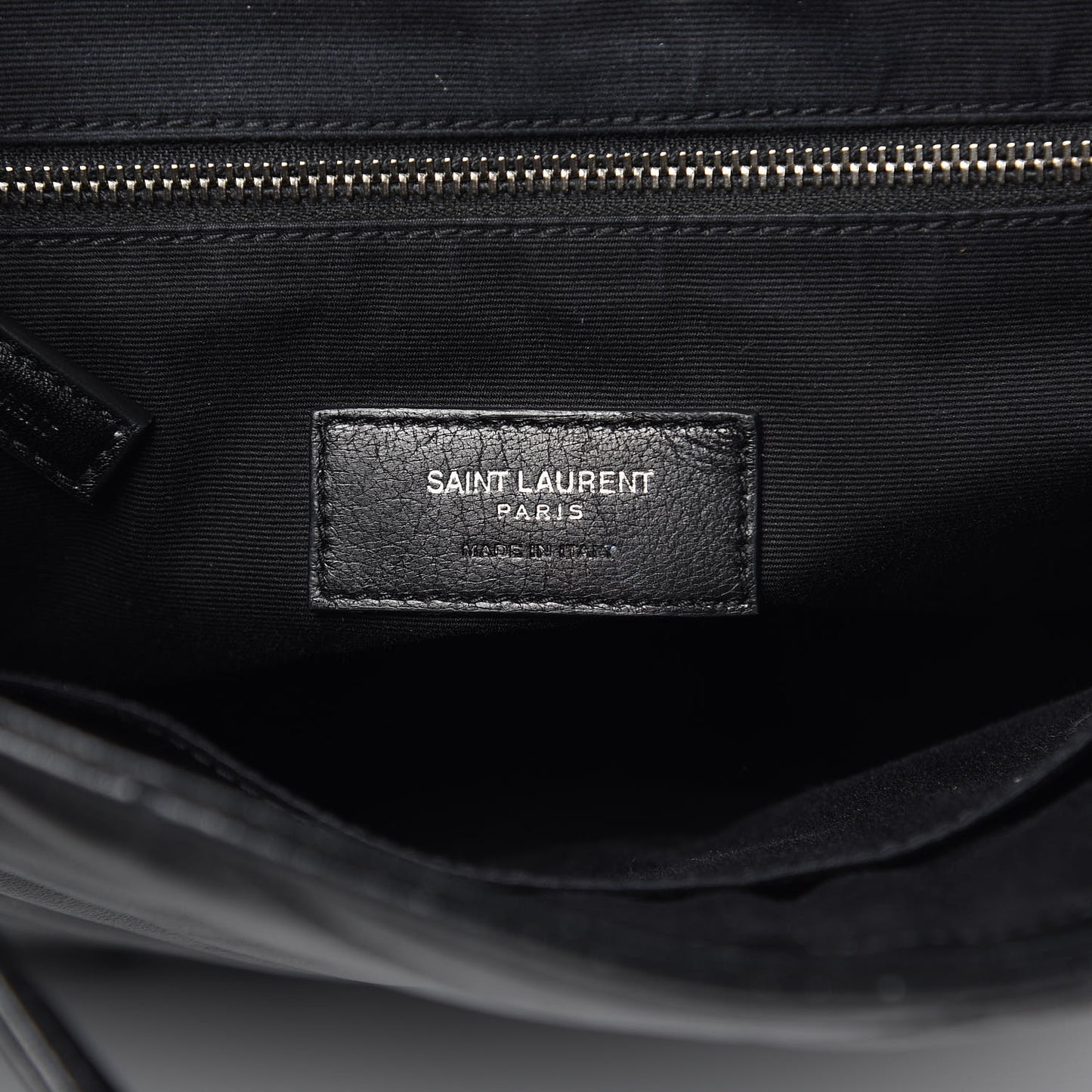 Calfskin Y Quilted Monogram Medium Loulou Backpack Black