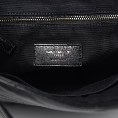 Saint Laurent Calfskin Y Quilted Monogram Medium Loulou Backpack Black 7 of 18