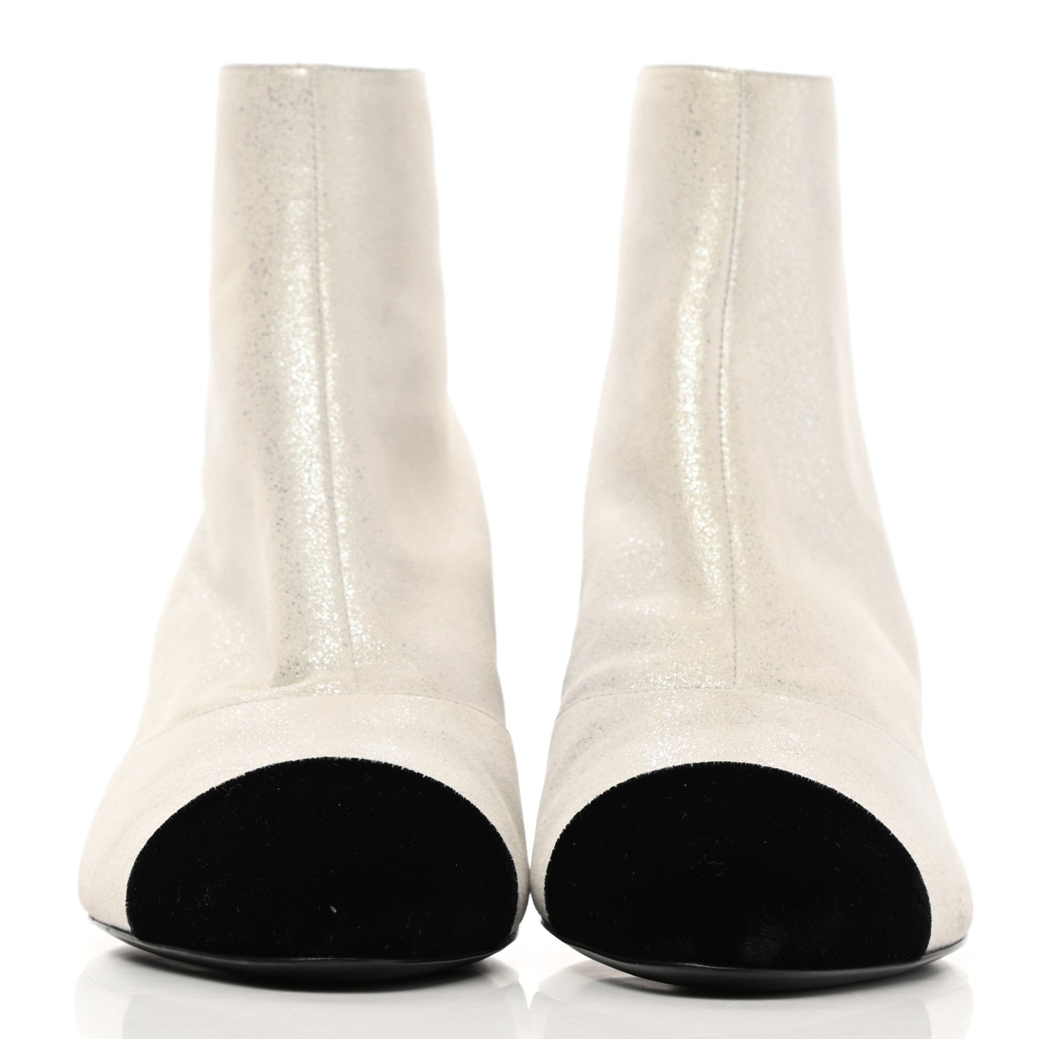 Chanel Metallic Calfskin Ankle Boots 39.5 Gold 2 of 8