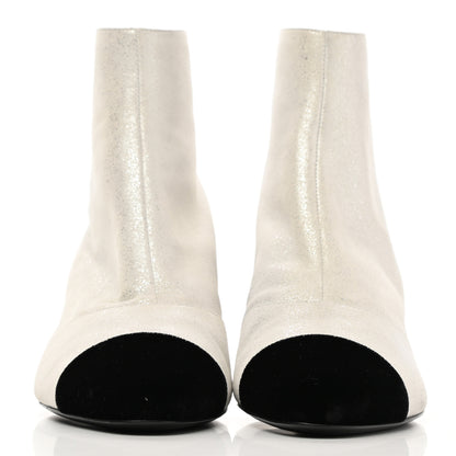 Chanel Metallic Calfskin Ankle Boots 39.5 Gold 2 of 8