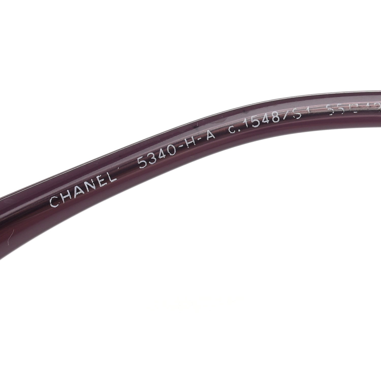 Chanel Acetate Pearl Cat Eye Sunglasses 5340-H Purple 5 of 7
