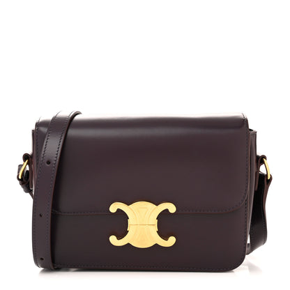 Celine Shiny Calfskin Teen Triomphe Aubergine 1 of 13