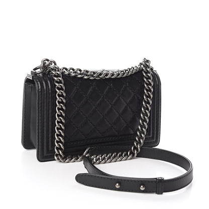 Chanel Lambskin Stitch Quilted Medium Boy Flap Black 3 of 14