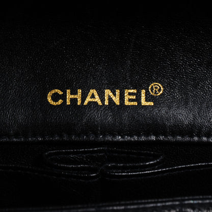Chanel Lambskin East West Chocolate Bar Pearl Chain Flap Black 7 of 8