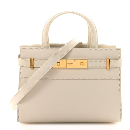 Saint Laurent Smooth Calfskin Nano Manhattan Shopper Tote Crema Soft 1 of 8