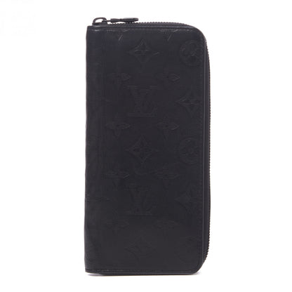 Louis Vuitton Calfskin Monogram Shadow Vertical Zippy Wallet Black 1 of 8