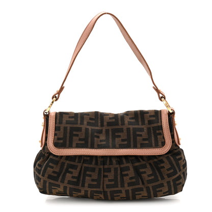 Fendi Zucca Cuoio Lucido Small Chef Shoulder Bag Tobacco Bois de Rose 1 of 12