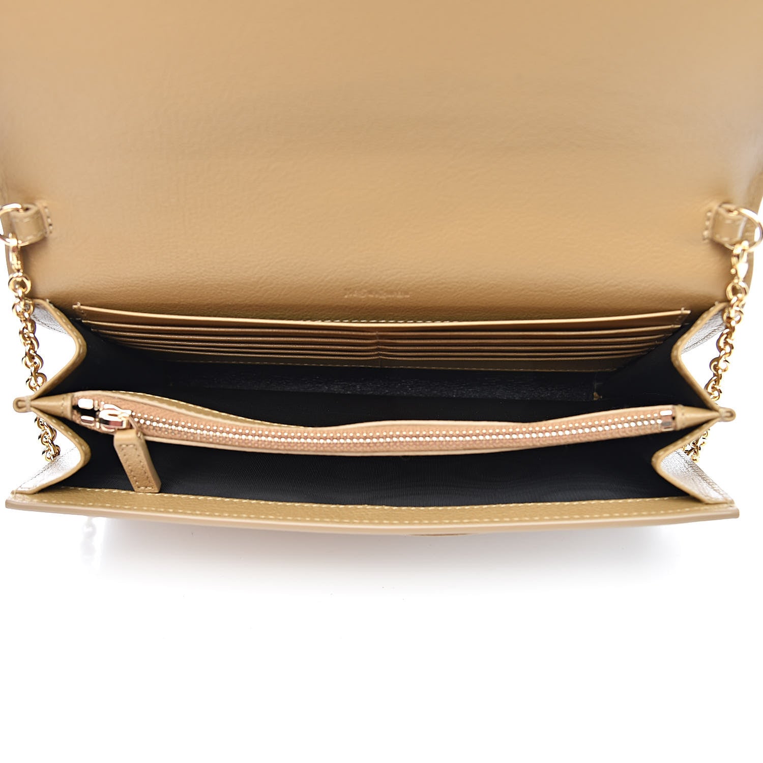 Saint Laurent Calfskin Belle de Jour Chain Clutch Beige 5 of 10