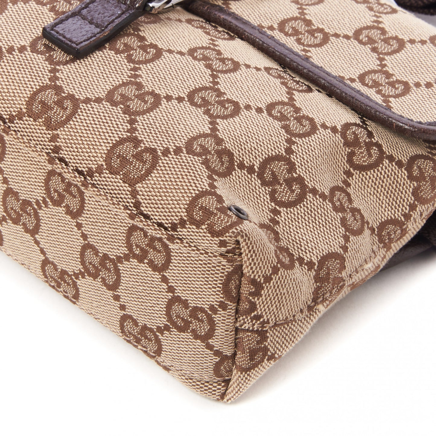 GG Monogram Flight Belt Bag Dark Brown